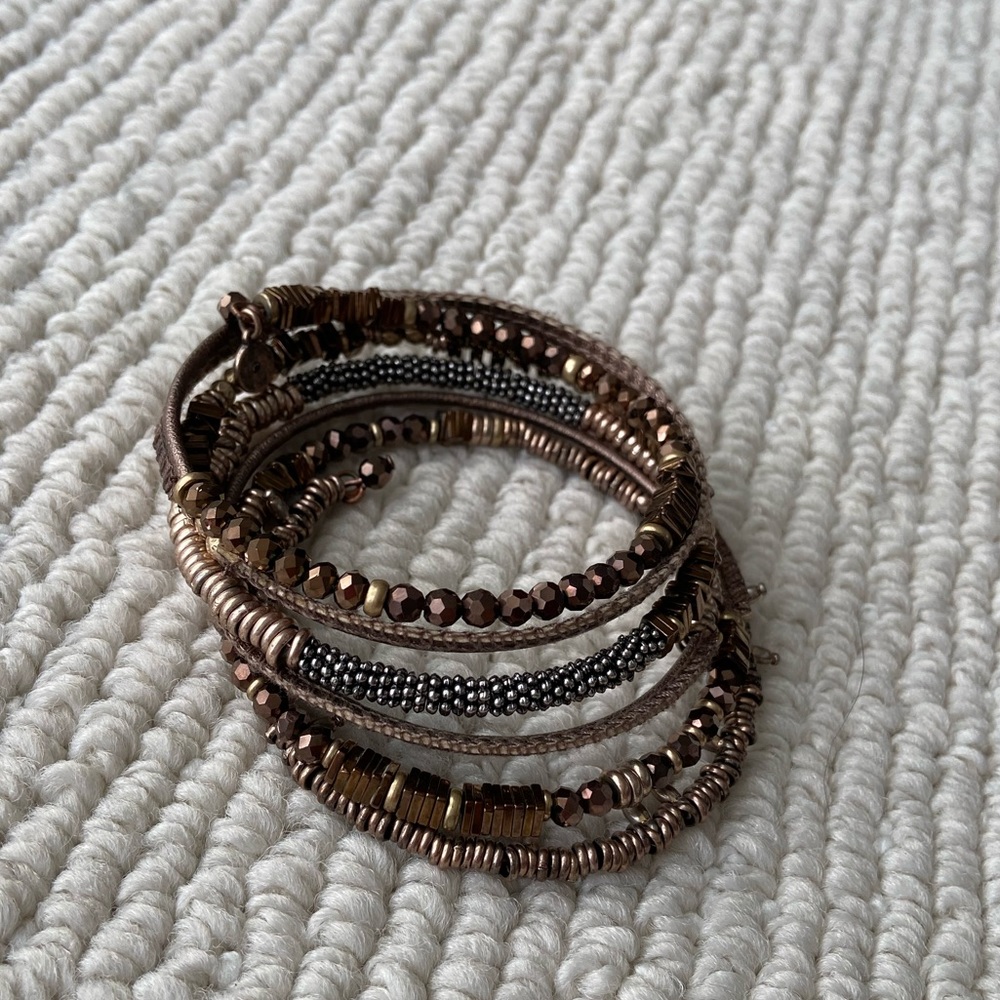 Stella & Dot Jarne coil bracelet. Bronze.